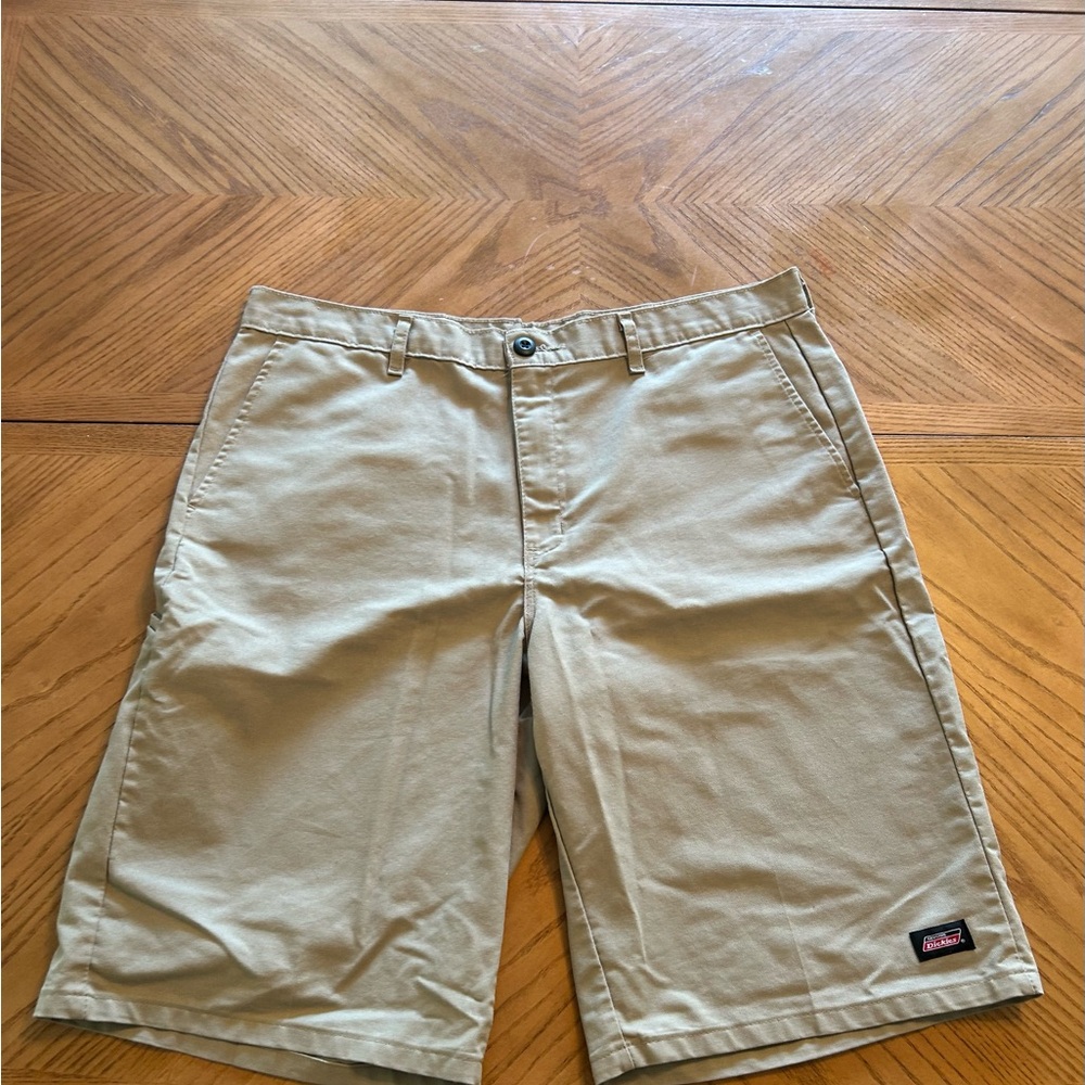 Dickies Tan Flat Front Shorts Classic Style